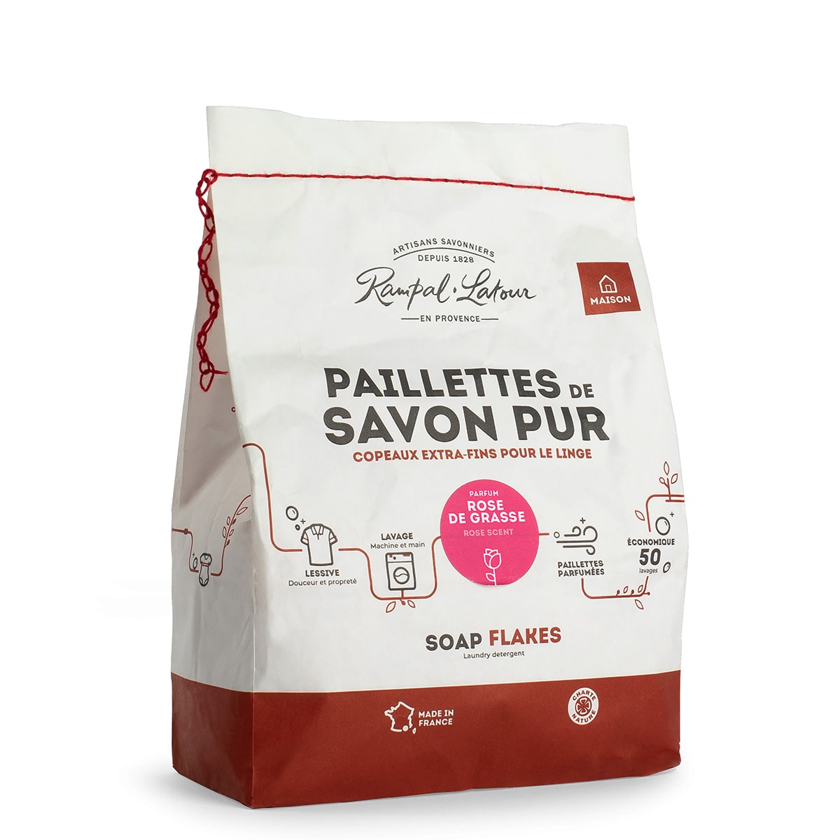 Soap Flakes for Laundry Rose 750g rampallatourthailand